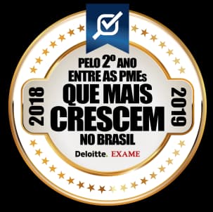 Selo Deloitte e Exame: pelo 2º ano entre as PMEs que mais crescem no Brasil, 2018 e 2019