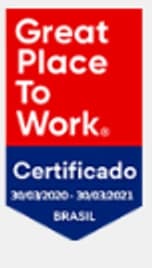 Selo GPTW Certificada, válido de 30/03/2020 a 30/03/2021
