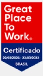 Selo GPTW Certificada, válido de 22/03/2021 a 22/03/2022