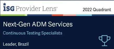 ISG Provider Lens 2022 Quadrant: Next-Gen ADM Services, Continuous Testing Specialists, Leader Brazil
