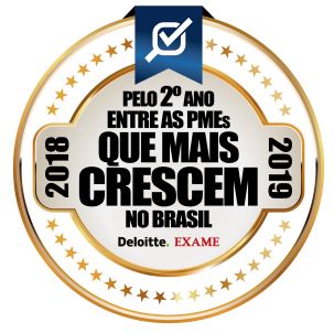 Selo Deloitte e Exame: pelo 2º ano entre as PMEs que mais crescem no Brasil, 2018 e 2019
